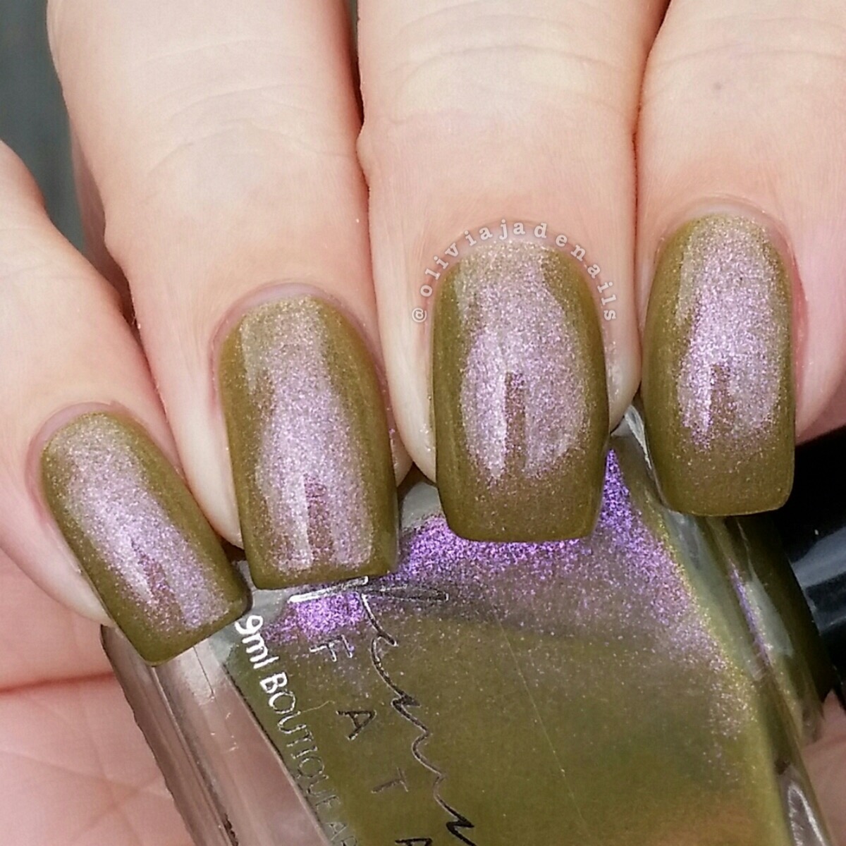 Femme Fatale Cosmetics Emeralda swatched by Olivia Jade Nails