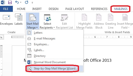Membuat Mail Merge Di Office 2013 | padepokan it kursus komputer private komputer jasa Membuat Mail Merge Di Office 2013 | padepokan it kursus komputer private komputer jasa