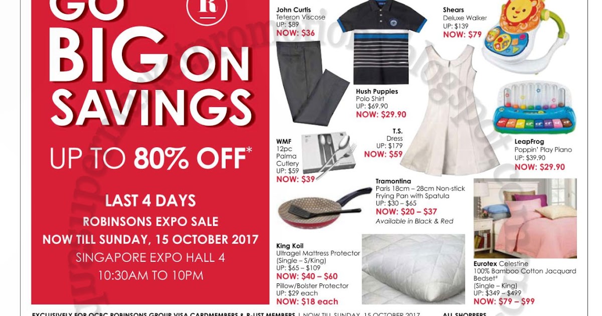Robinsons Expo Sale 12 15 October 2017 Supermarket Promotions