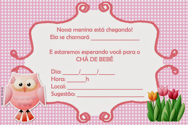 convite para chá de bebê, convite para chá de fraldas chá de fraldas