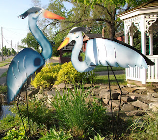 Michigan-made metal Great Blue Herons