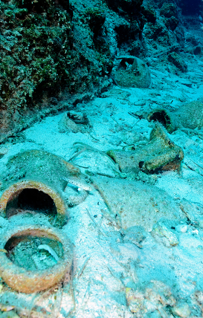 Underwater archaeological research conducted off southern coast of Greek island of Naxos