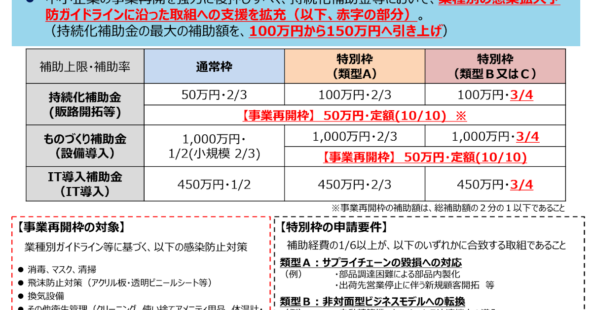 持続 化 補助 金 特別 枠