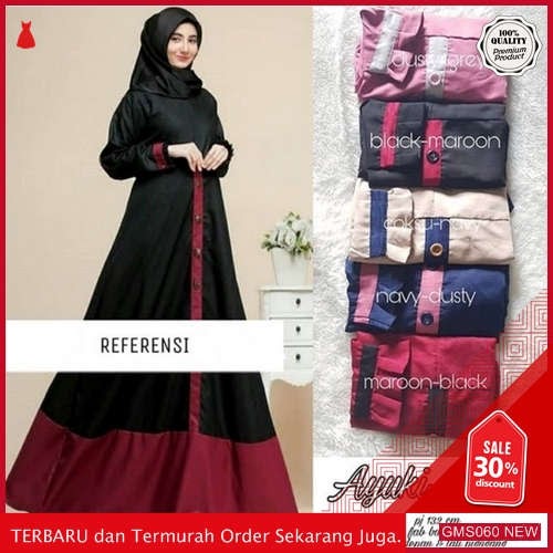 GMS060 KRSRH060G104 Gamis Ayuki Dress Balotelli Busui Dropship SK1349072937