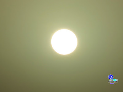 El sol a través de una capa de polvo sahariano en suspensión El sol a través de una capa de polvo sahariano en suspensión