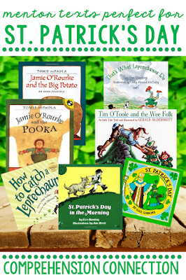 Using your favorite St. Patrick's Day titles as mentor texts helps celebrate the holiday AND teach reading and writing skills. This post includes book recommendations and teaching ideas for St. Patrick's Day titles. Using your favorite St. Patrick's Day titles as mentor texts helps celebrate the holiday AND teach reading and writing skills. This post includes book recommendations and teaching ideas for St. Patrick's Day titles.