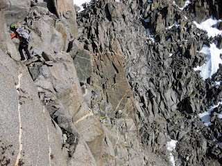 Some exposed climbing going up Starlight.