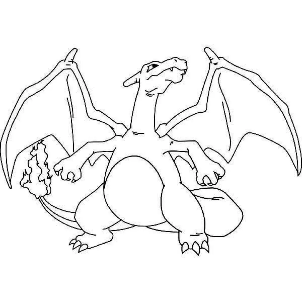 Dynamic Coloring Pages Pokemon Charizard Design for Desktop