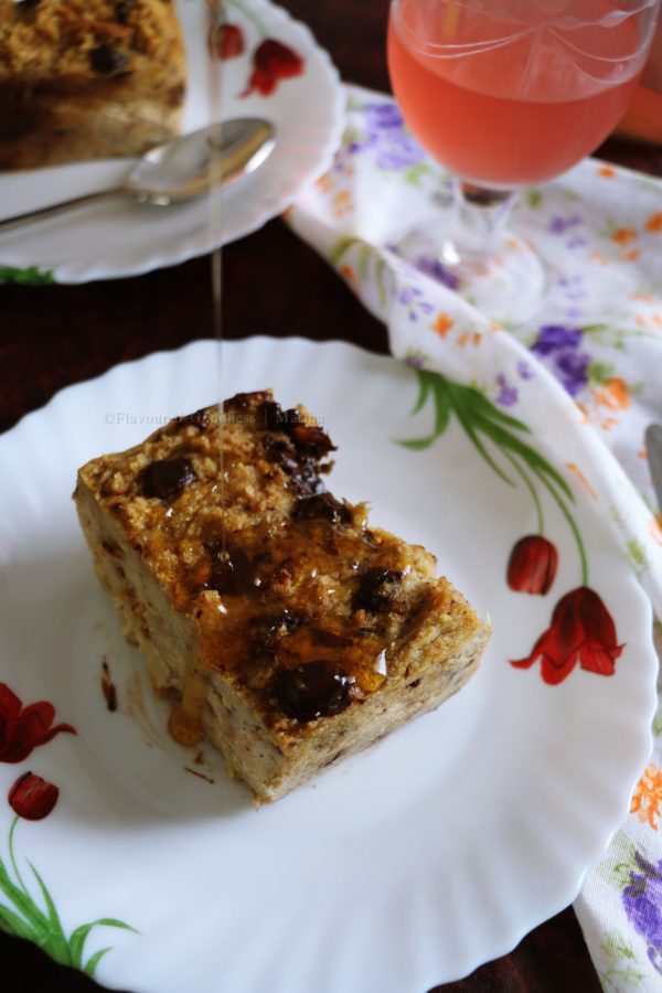 Chocolate Banana Bread Pudding Recipe how to make Chocolate Banana Bread Pudding