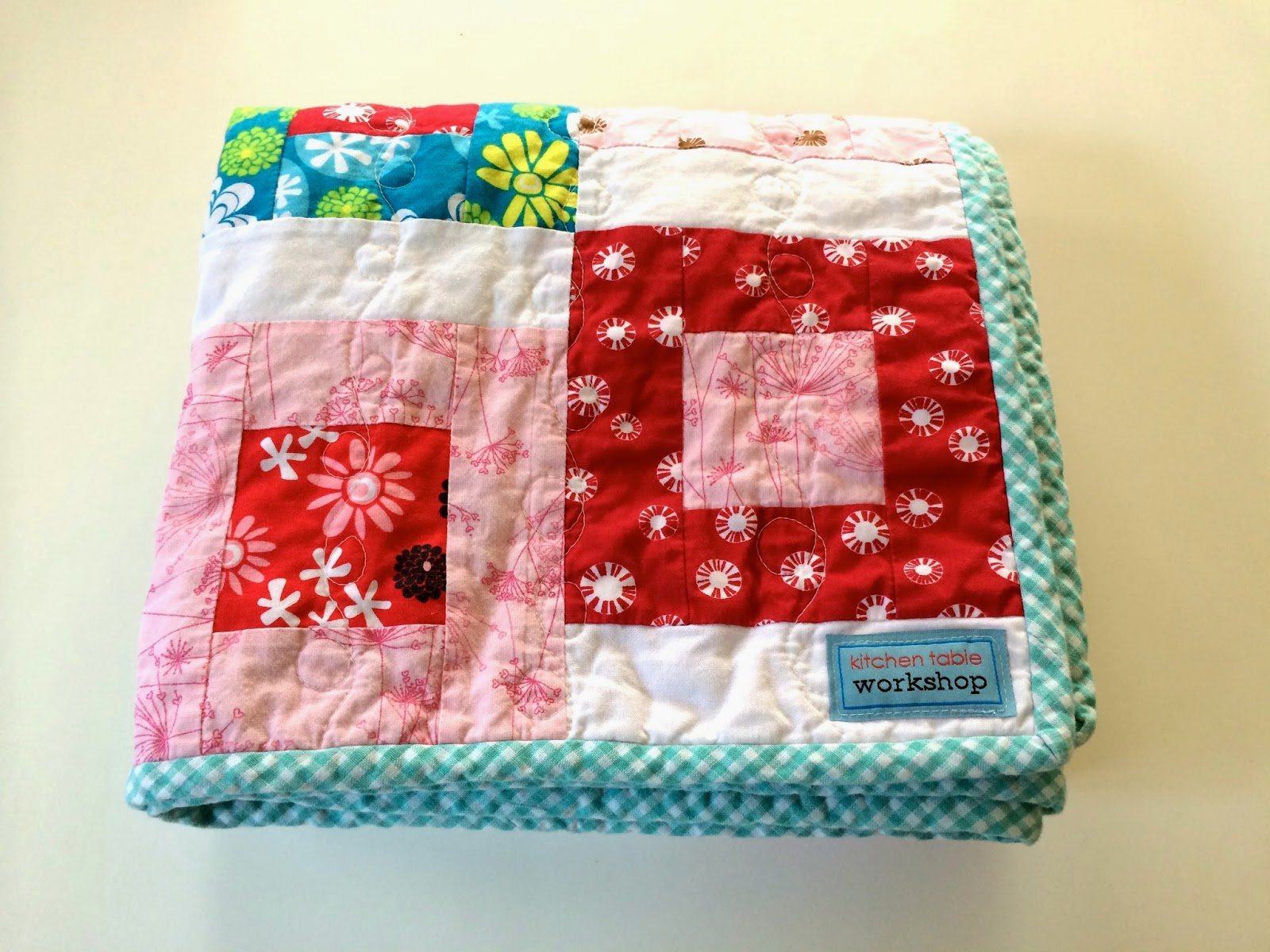 kitchen table tumble baby quilt
