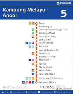 peta rute transjakarta kampung melayu - ancol