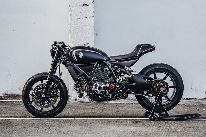 Rough Crafts cafe racer Scrambler Ducati side profile