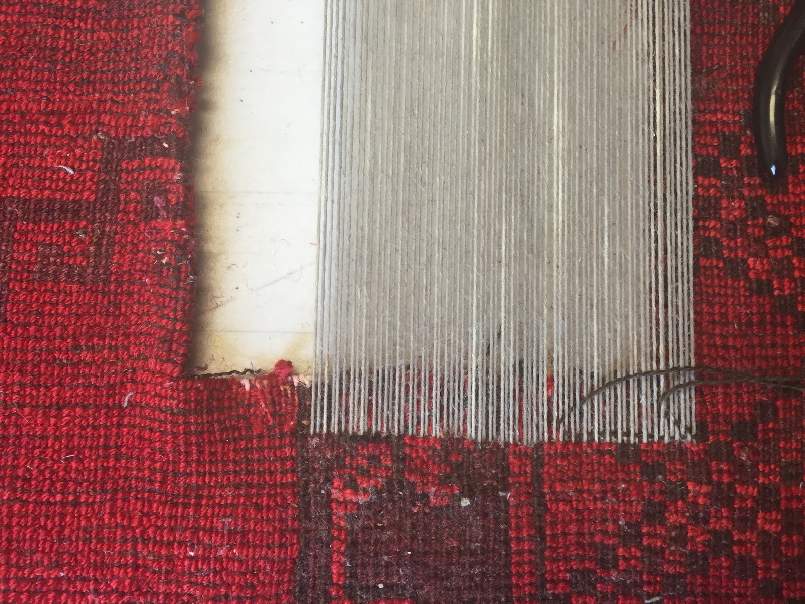 Kosker Traditional Rug Repair Undoing an old Repair Afghan Rug