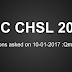 10 January SSC CHSL Questions Asked (Memory based)