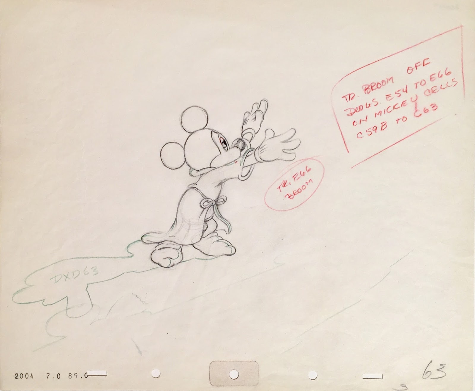 Animation Collection: Original Production Animation Drawing of Mickey Mouse  from 