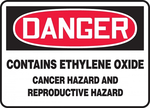 This sign contains ethylene oxide.