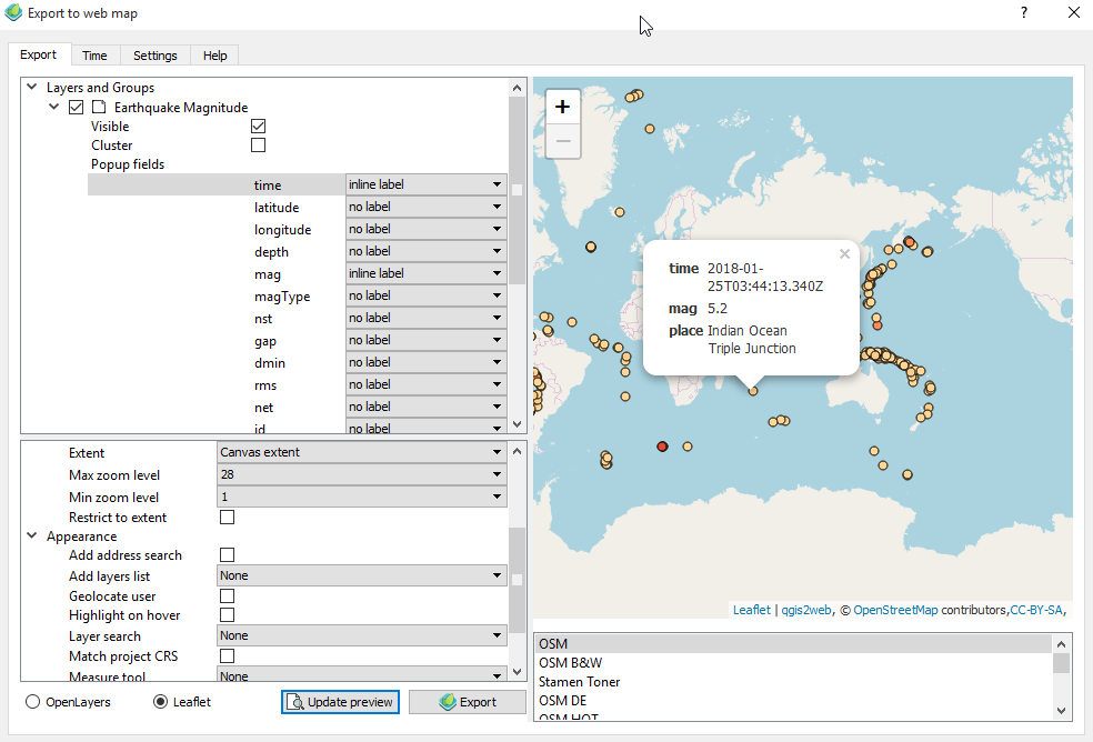 Qgis To Web Map Web Mapping Tutorial In Qgis