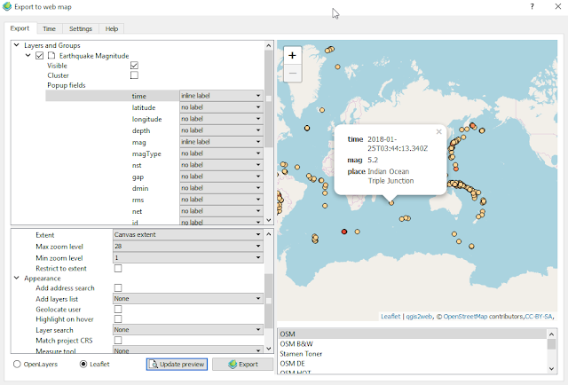 QGIS Web map with pop up window QGIS Web map with pop up window