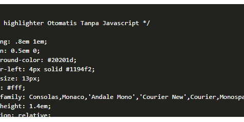 Cara Membuat Syntax Hightlighter Otomatis Diblog Tanpa Javascript