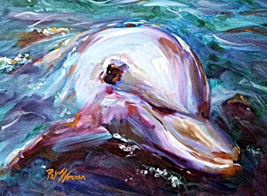 Contemporary Artists of Georgia: Sea Life, Dolphin Painting "Dolphin ...