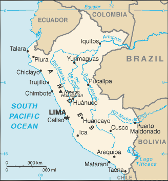 Map of Peru Map of Peru