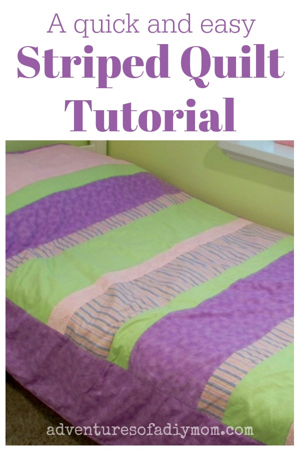 How to Make a Quick and Easy Striped Quilt Adventures of a DIY Mom
