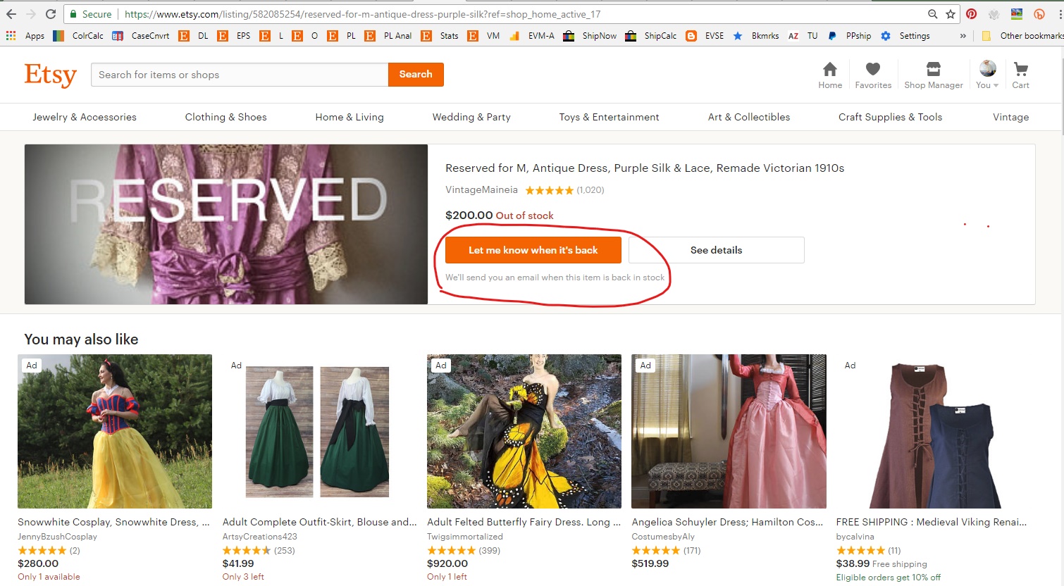 Etsy Vintage Seller Encyclopedia Etsy Plus features restock request