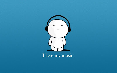 I Love My Music - Emoticon Blue wallpapers
