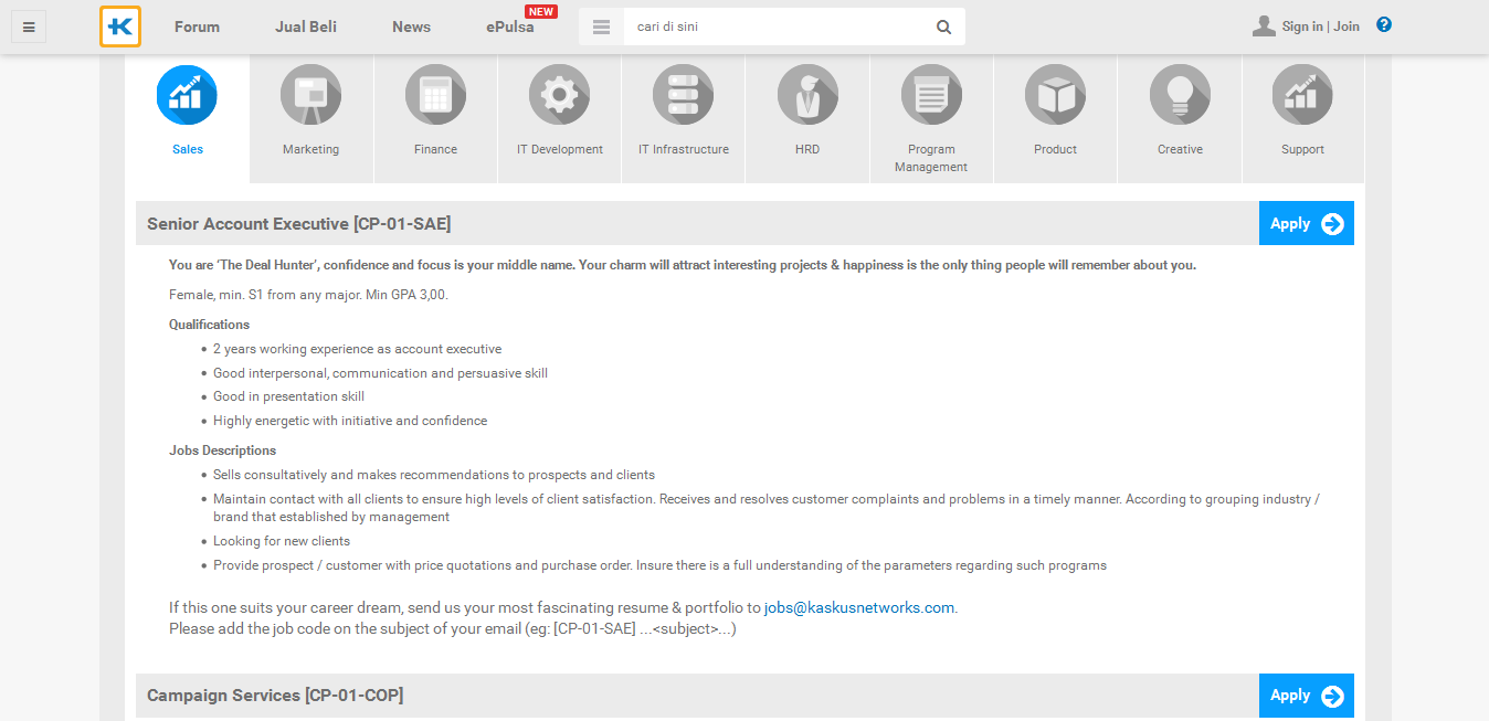 Cara Kirim Lowongan Kerja Di KASKUS Terbaru Suusant