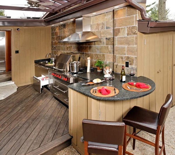 Desain Dapur Outdoor Modern untuk Rumah Minimalis