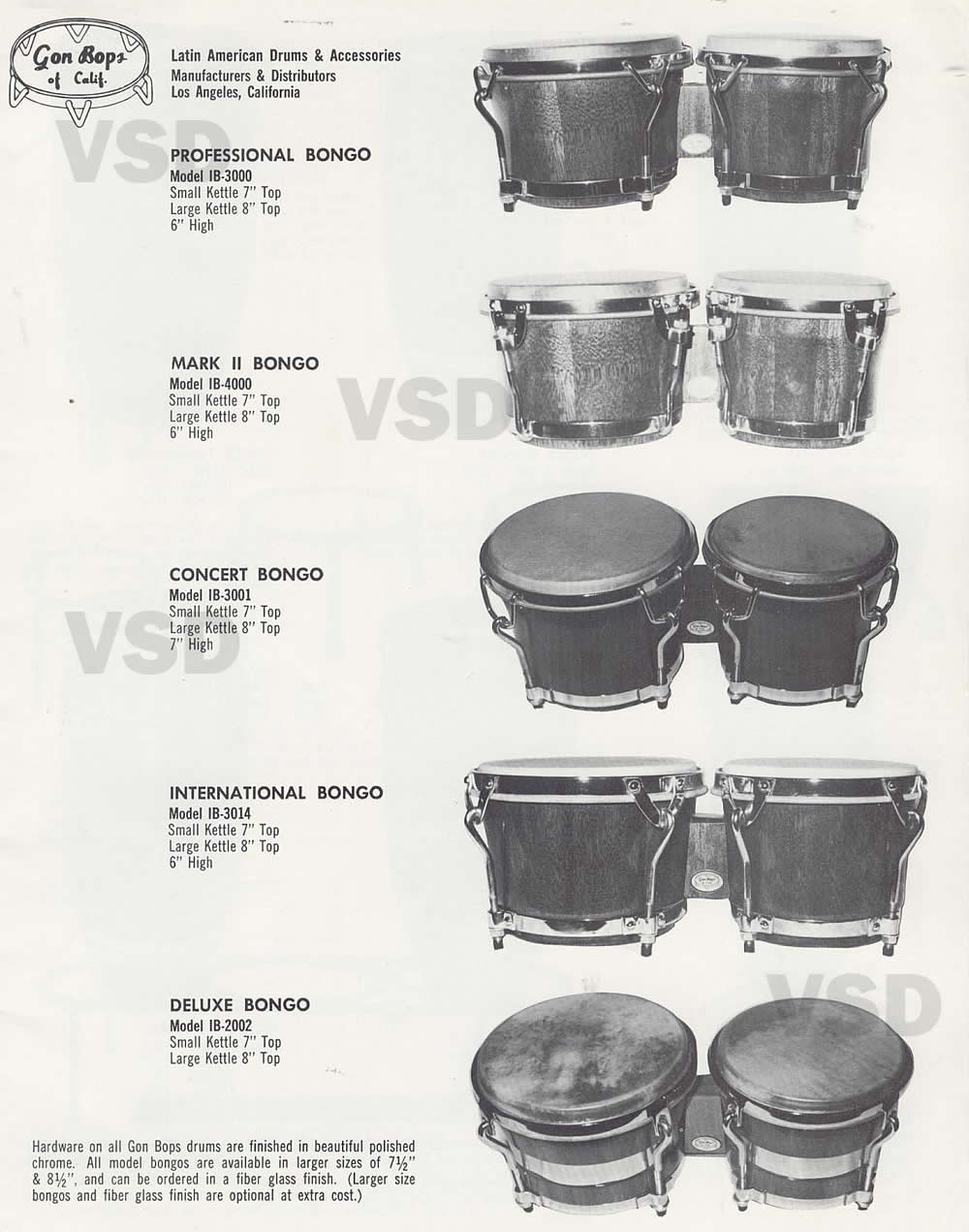Rumba Instruments: Gon Bops Historical Catalog