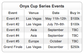 Onyx Cup Series schedule