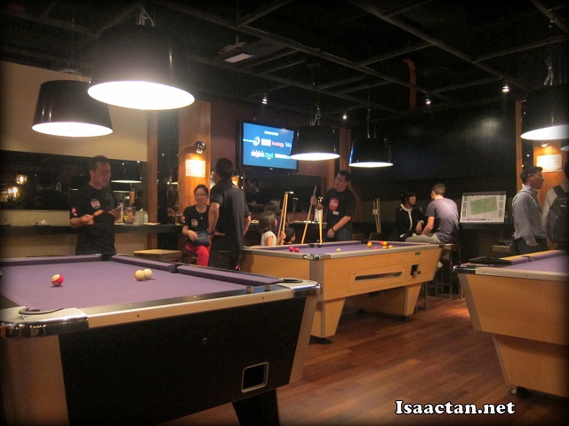 The view from where I was seated, it was at the back though, where the pool tables were at