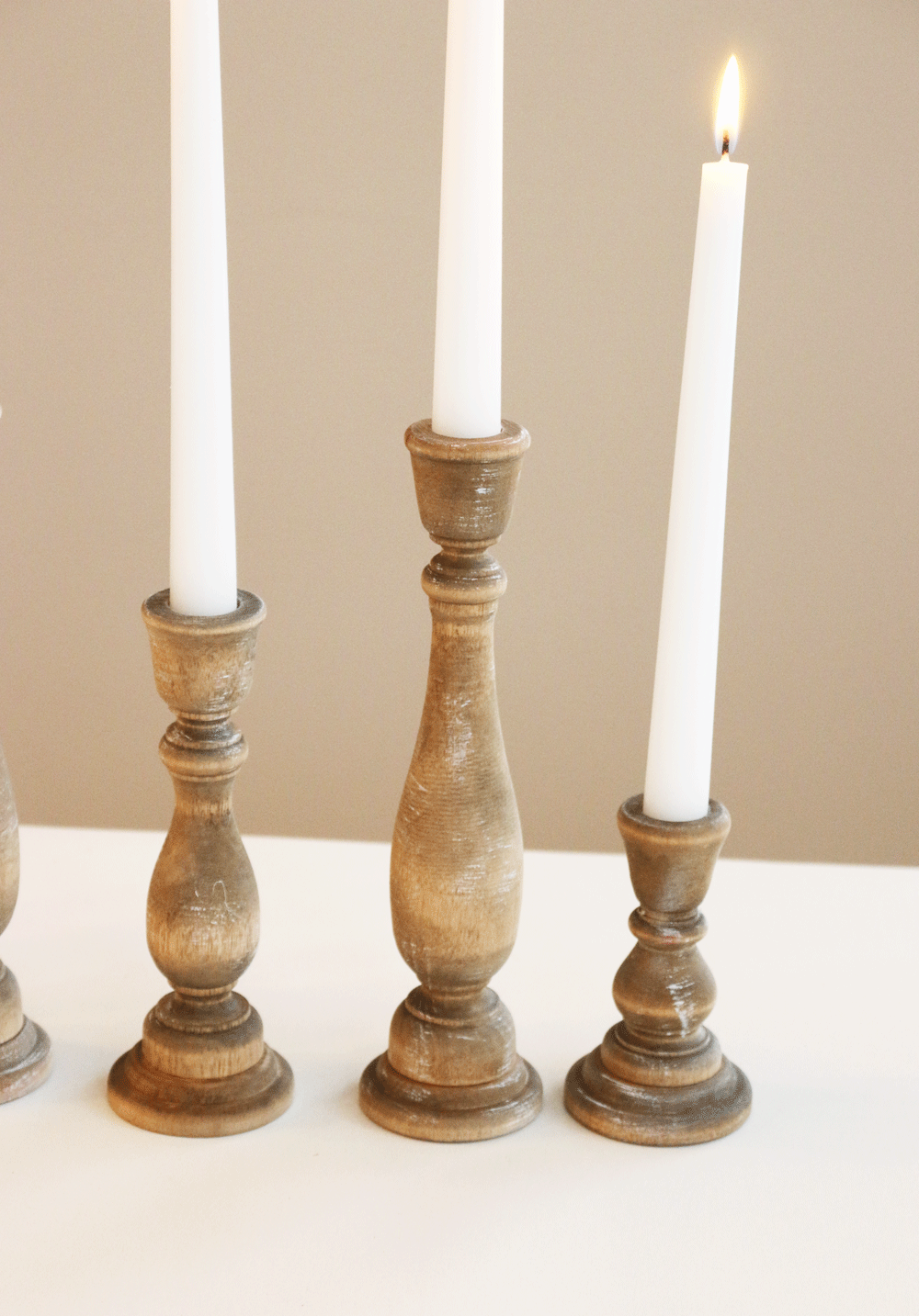 COUNTRY GIRL HOME DIY Wood Candle tapers and Plate Chargers