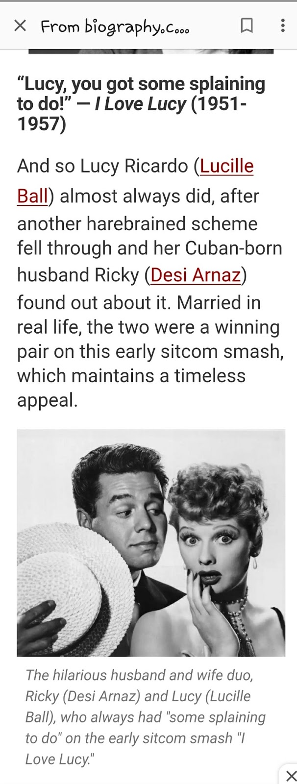 Mandela Effex Lucy, You got Some 'Splainin to do, Residue, Kinda.