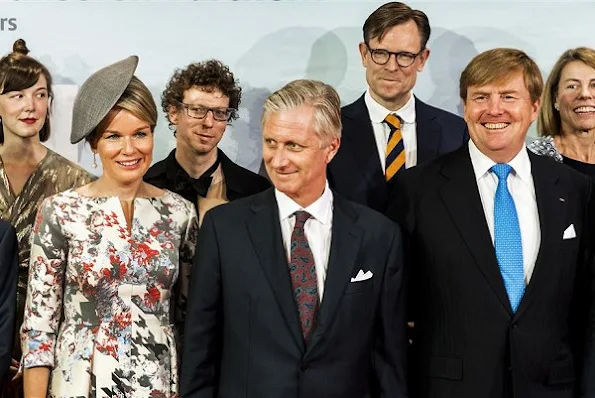 Queen Mathilde of Belgium and King Philippe and King Willem Alexander visited Frankfurt, Germany, for the opening day of 'Frankfurter Buchmesse' book fair. Belgian Royals and Dutch Royals at the Frankfurter Buchmesse