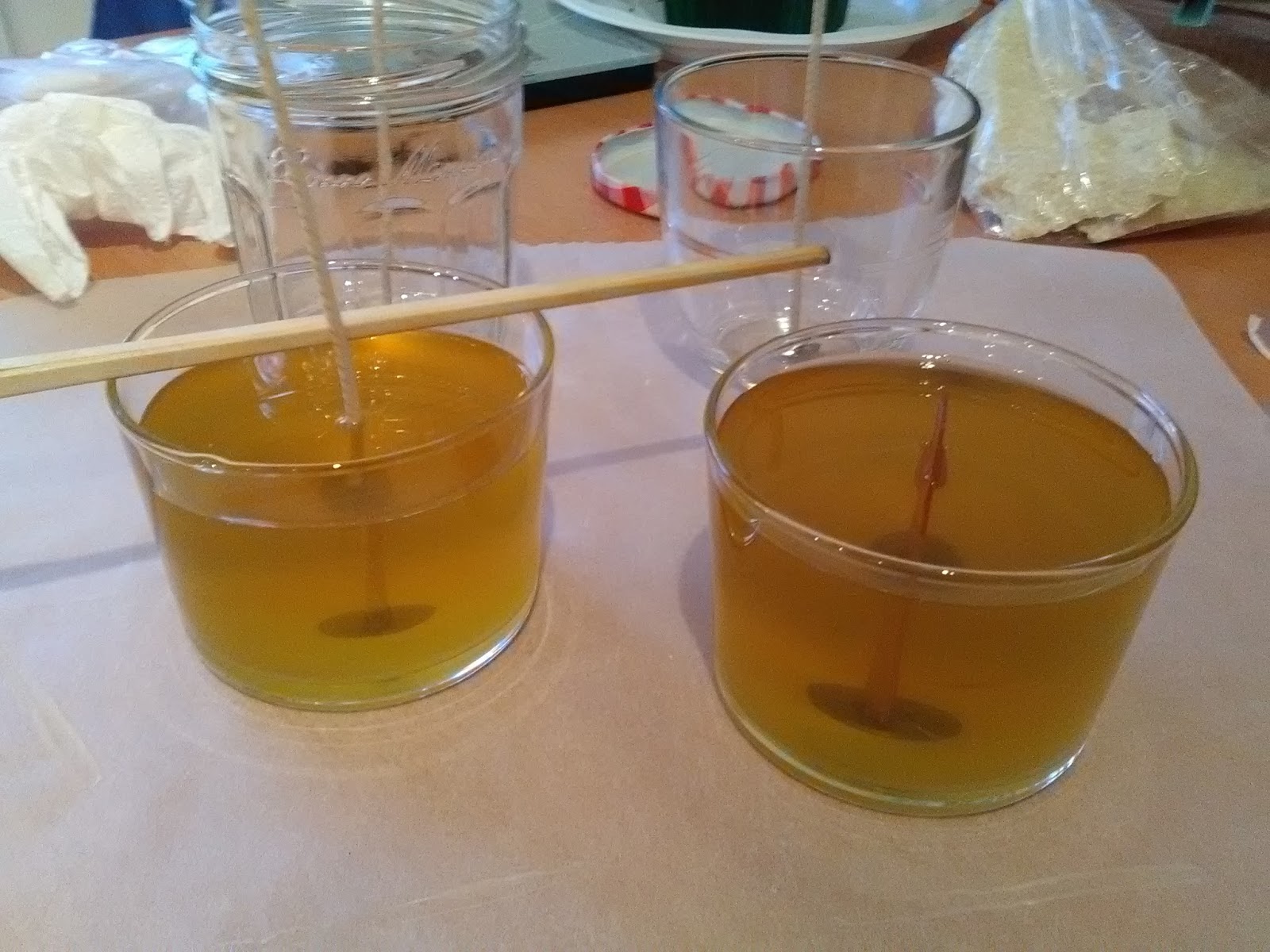 Soy wax and cocoa butter candles