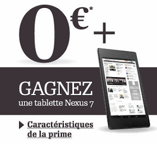  Jeu concours : Gagnez une tablette Nexus 7 