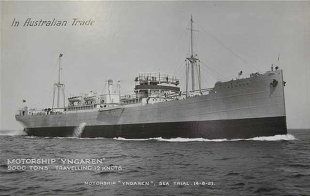 Swedish freighter Yngaren, sunk by U-43 on 12 January 1942 worldwartwo.filminspector.com