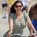 Kelly Brook Upskirt while riding a bicycle