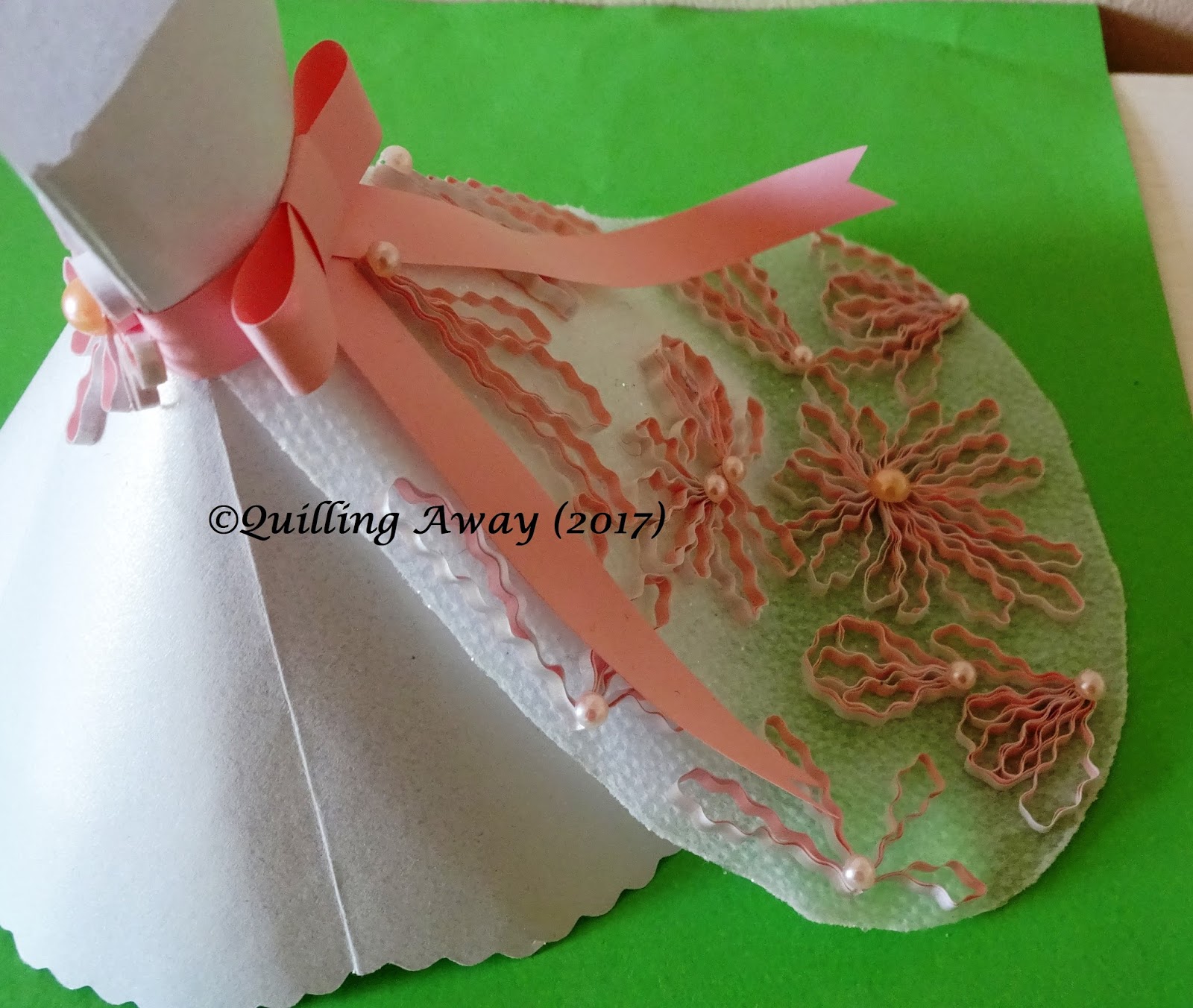 Quilling Away Quilled paper wedding dress