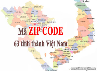 Mã Bưu điện/ Zip code 63 tỉnh thành Việt Nam 2022