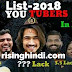 YouTube India Top-5 YouTubers List 2018-2019 Amit Bhadana,BB Ki Vines,Technical Guruji,Ashish Chanchalani Vines,Carry Minati.