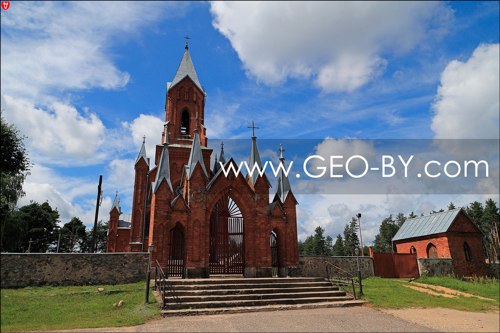 Geo BY Ivianiec. Catholic church of St. Alexius. Guard the Polish graves. Graves of the Dzerzhinsky