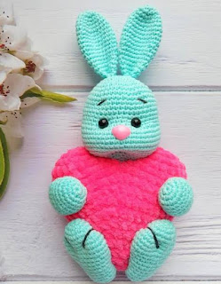 PATRON GRATIS CONEJO CORAZON AMIGURUMI 48836 🐰💗