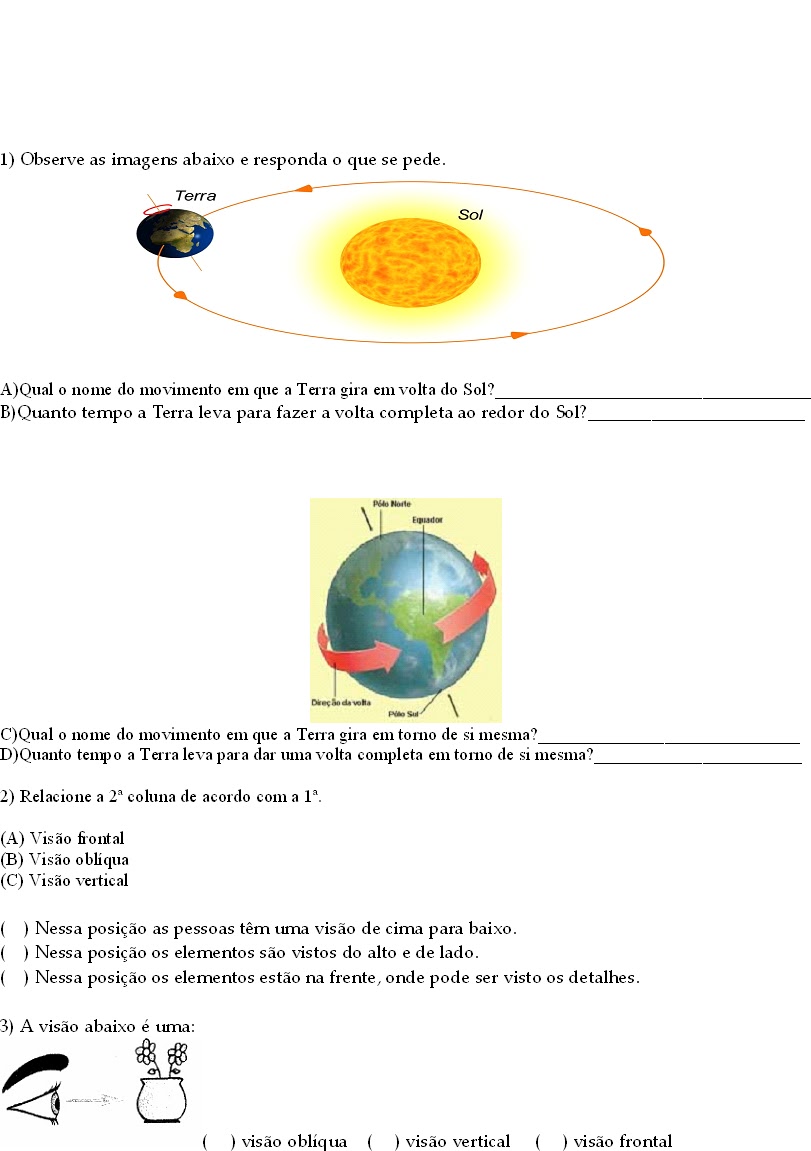 Atividades De Geografia 3 Ano Pontos De Vista