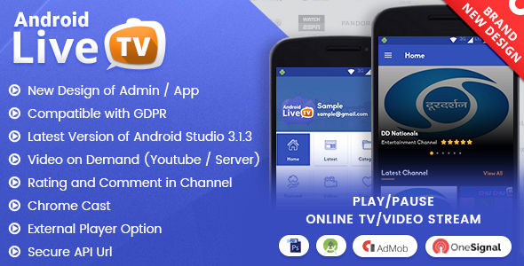 Android Live TV with Material Design Nulled