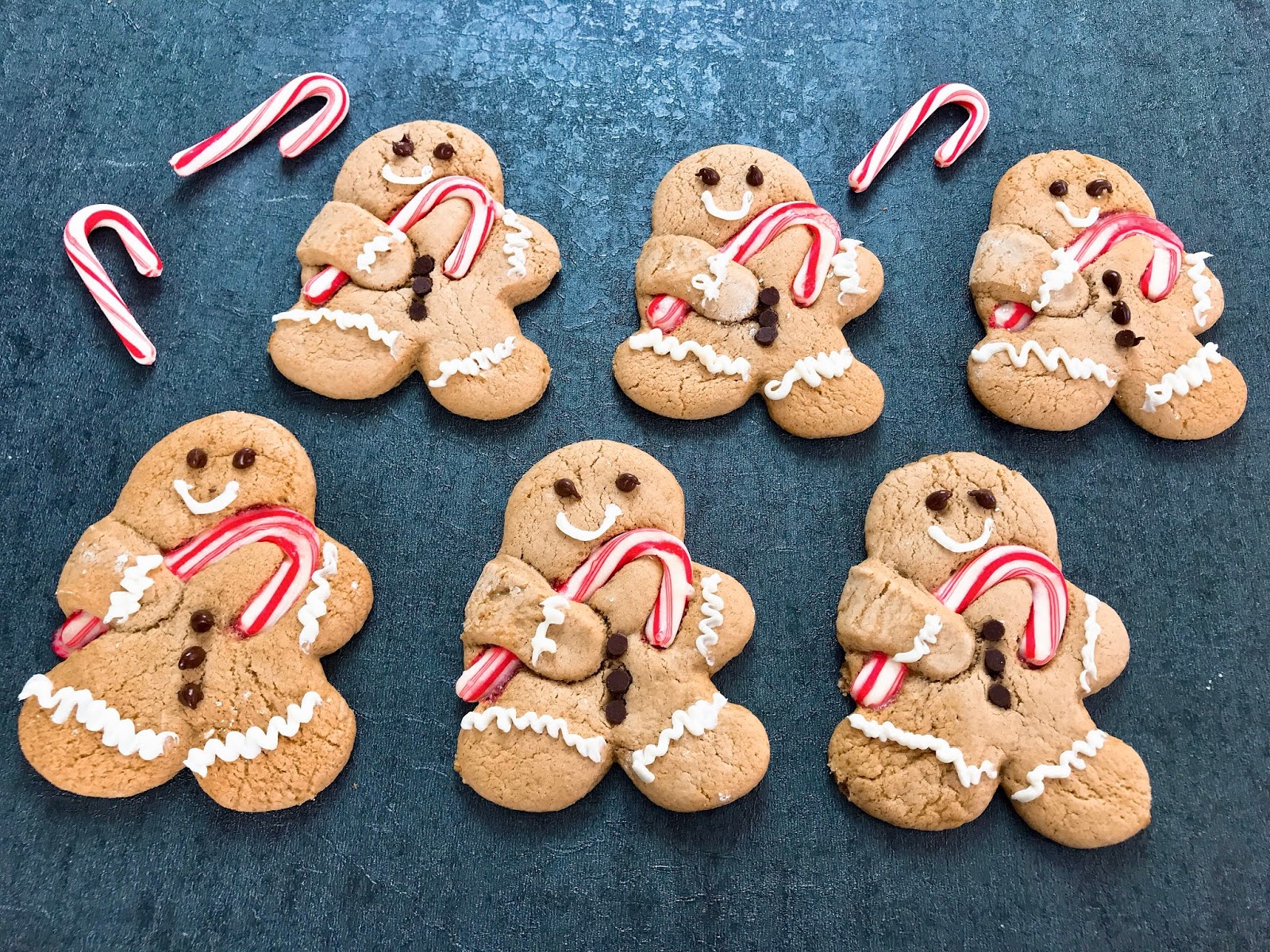 Gingerbread Men with Candy Canes