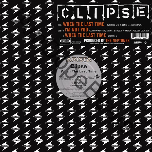 iAmDopeBeats Catalog Clipse When The Last Time [Vinyl Single]