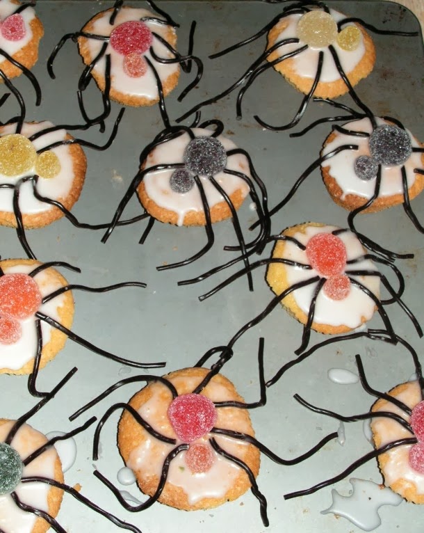 Cupcakes met spinnen
